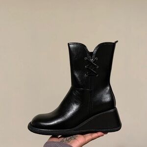Vintage Esprit faux leather ankle boots size 5